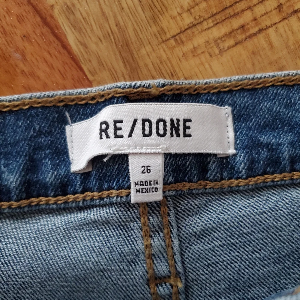 RE/DONE 70s High Rise Stove Pipe straight-leg jeans Size 26 - Picture 9 of 14